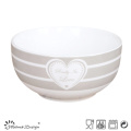 13cm Bowl con la calcomanía en diseño simple del corazón